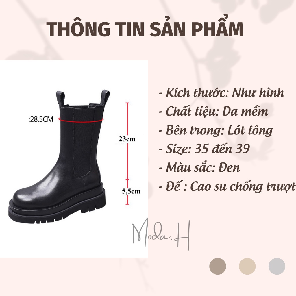 Giày Bốt Nữ Boot Nữ Cổ Cao Martin Đế Dày Da Mềm Ôm Chân BOOTNUMINA