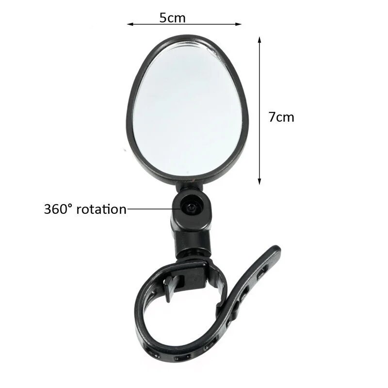 2 cái xe đạp đa năng Gương tay lái gương chiếu hậu cho Xe đạp xe máy 360 có thể điều chỉnh xoay cho xe đạp Lái Xe Đạp gương