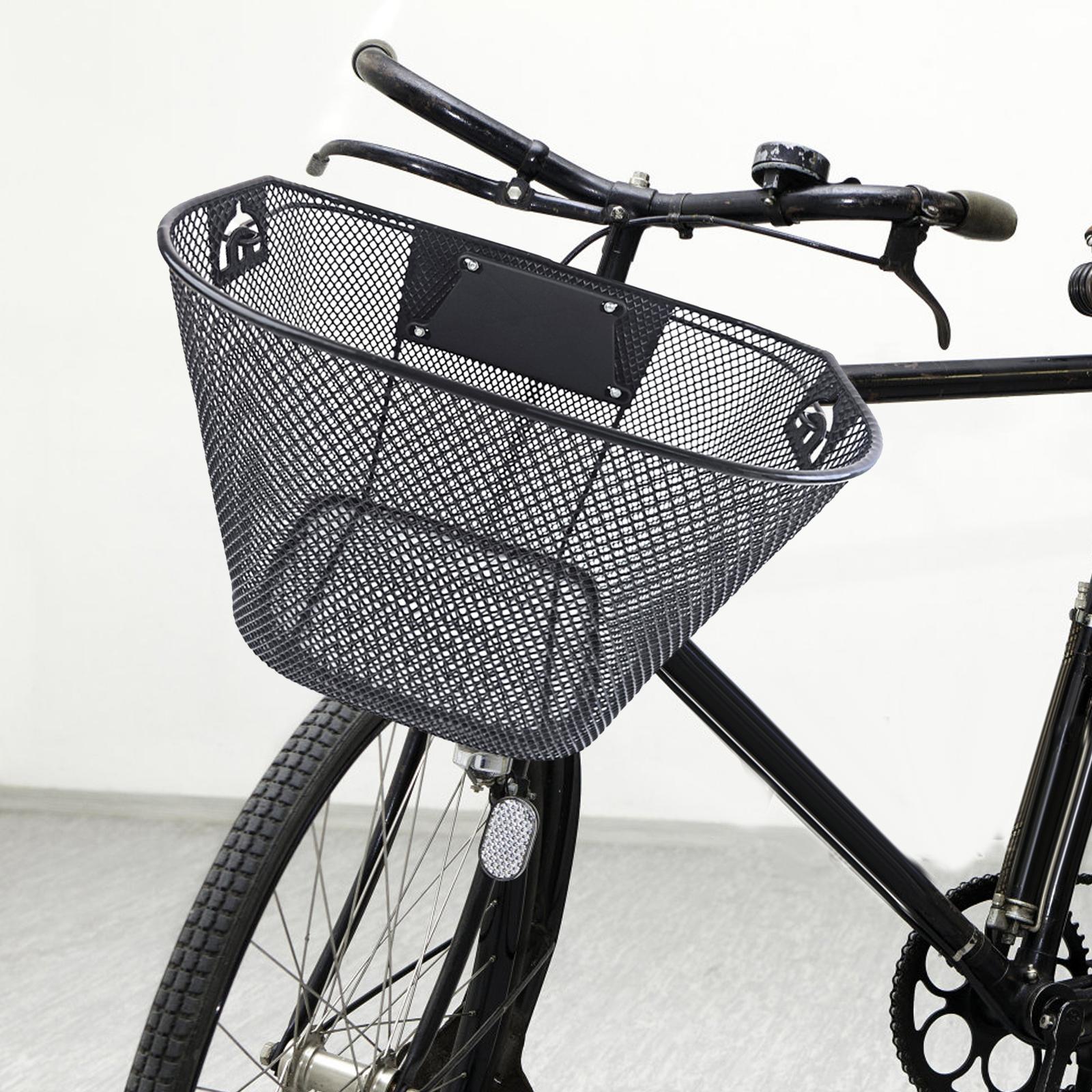 Baoblaze Front Bike Basket Bike Handlebar Storage Basket Pet Carrier Easy to Install Lightweight Bicycle Metal Basket for Folding Bikes Riding Travel