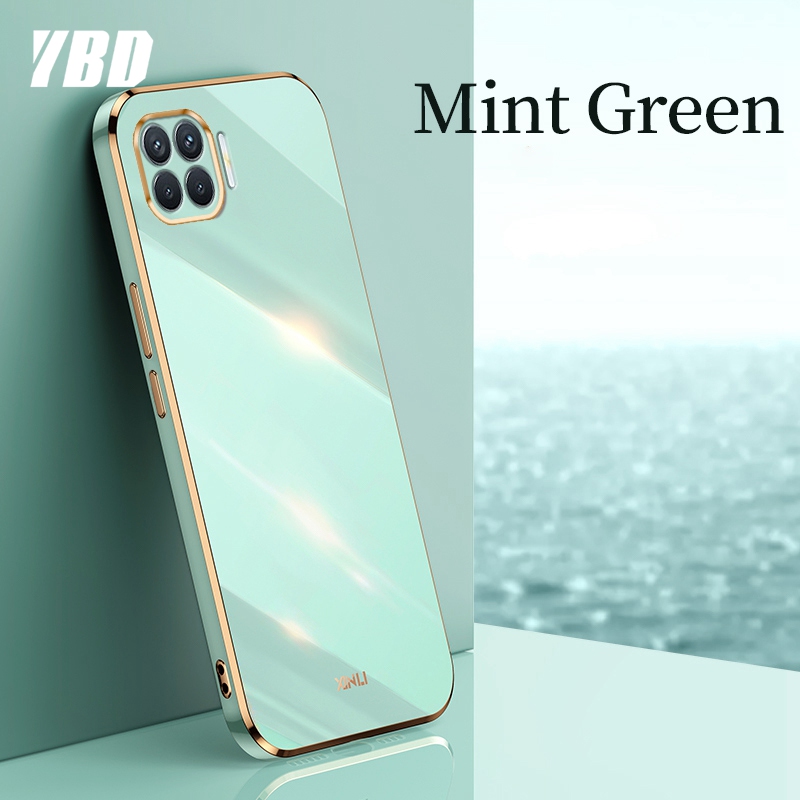 YBD Plating phone Case For OPPO A93 Reno 4F Casing Precise Camera Protection cases Luxury Straight Edge Cover