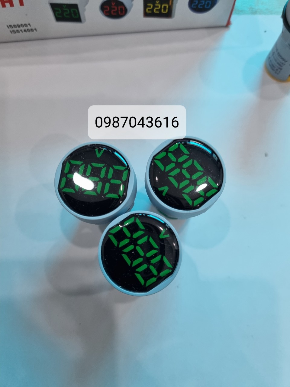 Đèn báo vôn đèn báo hiển thị điện áp phi 22mm