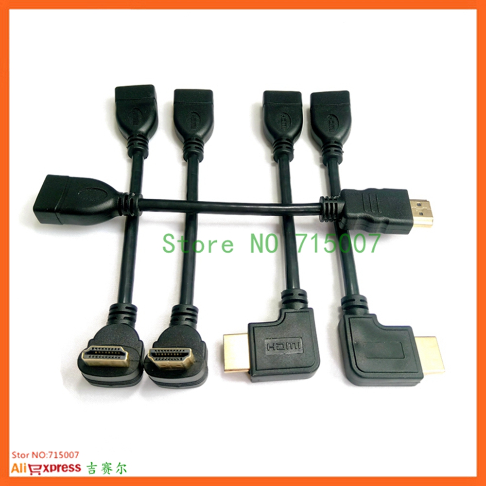 【High-quality】10cm Cable HDMI to HDMI Female Adapter Mini Micro HDMI 90 ...