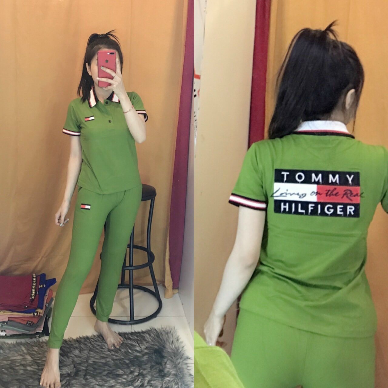 [HCM]BỘ ĐỒ THUN COTTON THÊU LÔ GÔ CAO CẤP