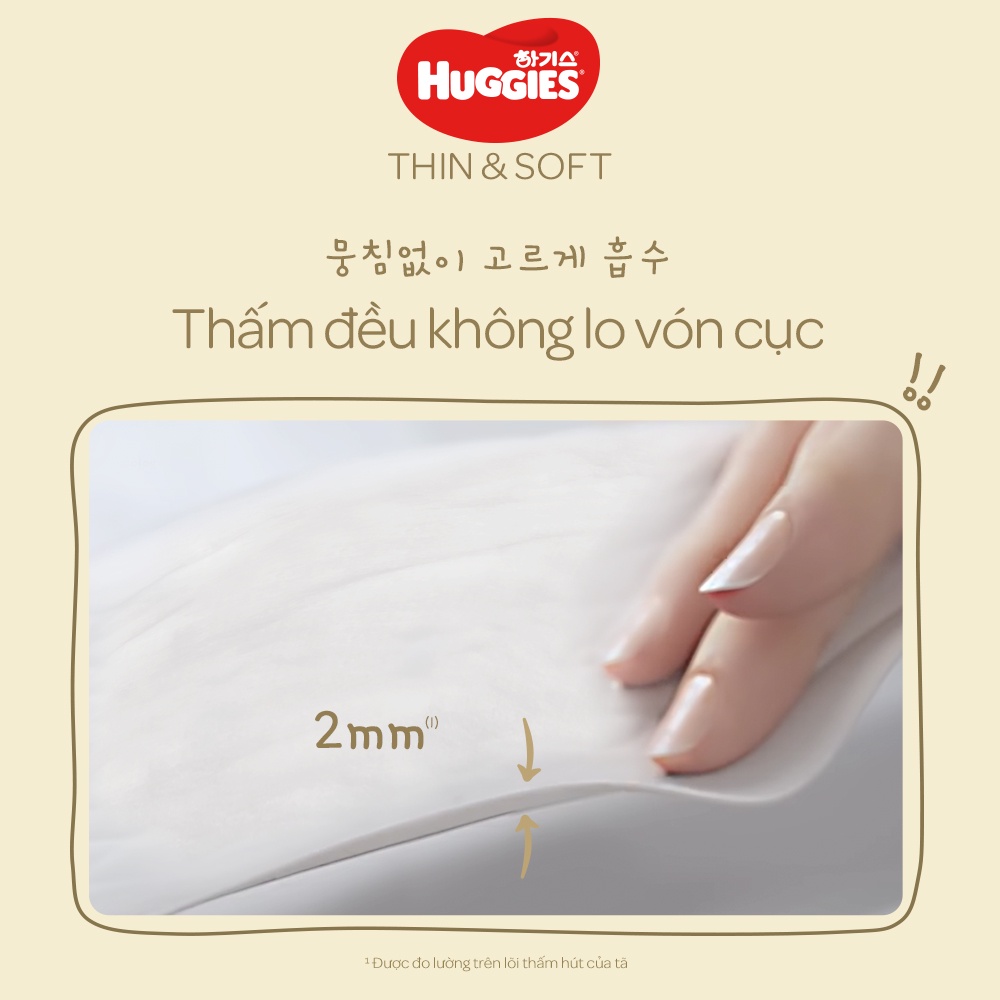 Tã dán Huggies thin and soft size L46/Xl42 Miếng