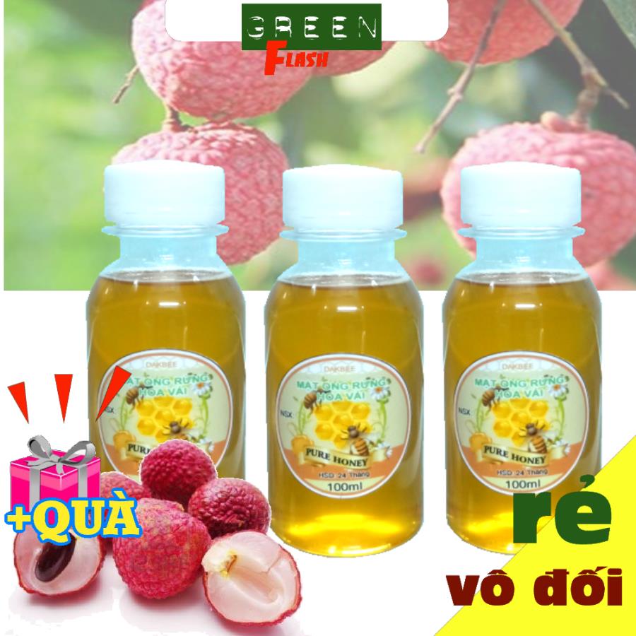 100ml Mật ong rừng hoa vải - dakbee [greenflash]