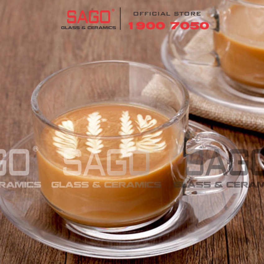 Tách Thủy Tinh Union Stack Tea Cup 200ml | UNI.324 , Nhập Khẩu Thái Lan