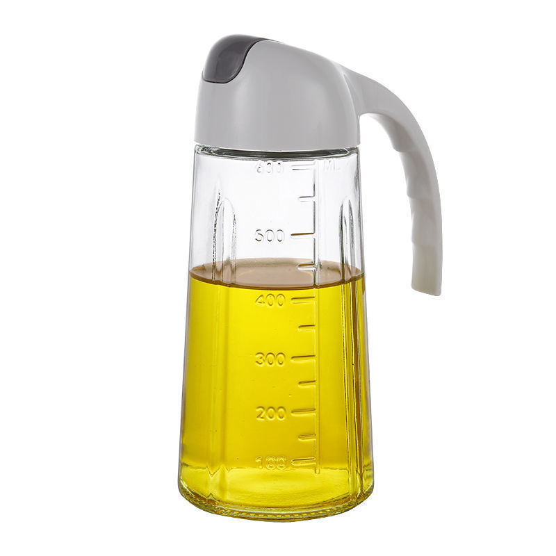 Portable Kitchen Glass Oil Can And Cruet Bottle Condiment Dispenser Storage Tank 630ml Kitchen 5509