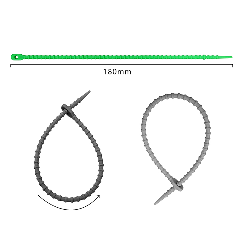 5Pcs Silicone Reusable Diy Keychain Keyring Ties Zip Tie Headset Data Line Twisted Rope Universal Magic Tie.