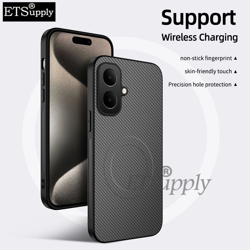 Phone%20case%20Tecno%20Spark%20Go%202%20POP10%20Carbon%20Fiber%20magsafe%20Silicone%20Anti-fingerprint%20Shockproof%20Business%20Protection%20Back%20cover%20Tecno%20POP10%20Spark%20Go2%20-%20Image%207