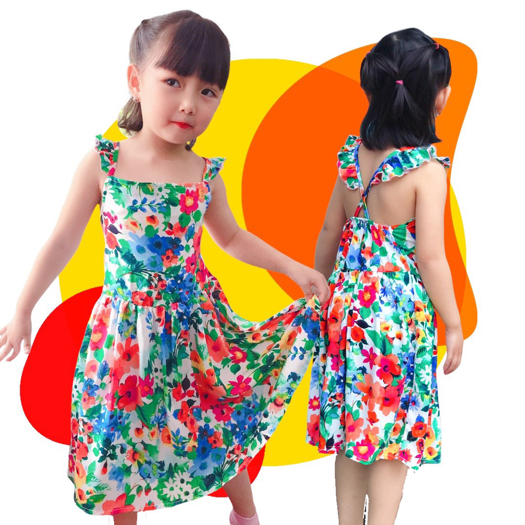 Váy maxi đi biển cho bé - Vân Kim Shop