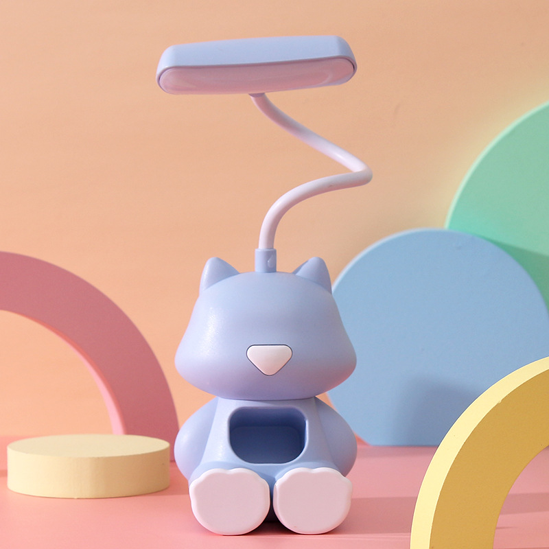 Table lamp Desk lamp cartoon reading USB charging desk lamp Cute office desktop eye protection mini desk lamp Simple desk lamp