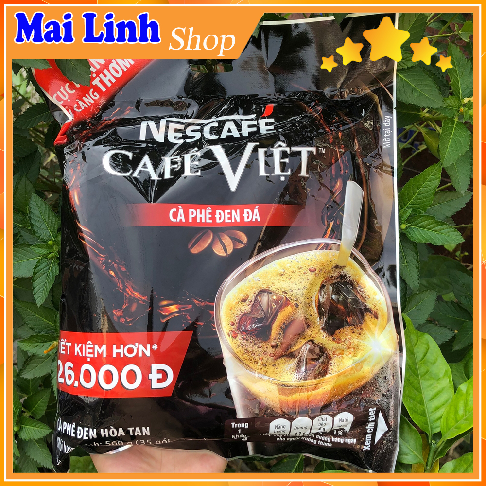 |HCM|Cà phê hòa tan Nescafé café Việt cà phê đen đá (Túi 35 gói x 16g)