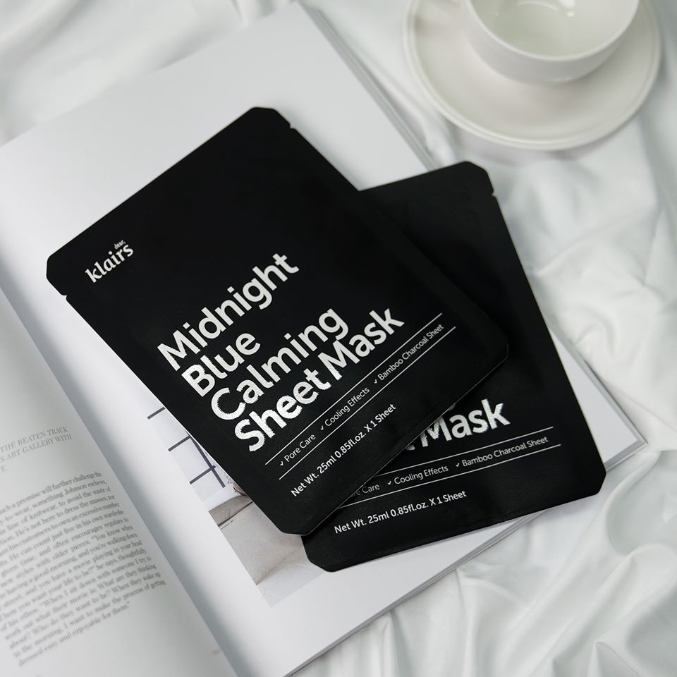 [Chính hãng] Mặt nạ giấy Dear Klairs Midnight Blue Calming Sheet Mask 25ml [Lefa]