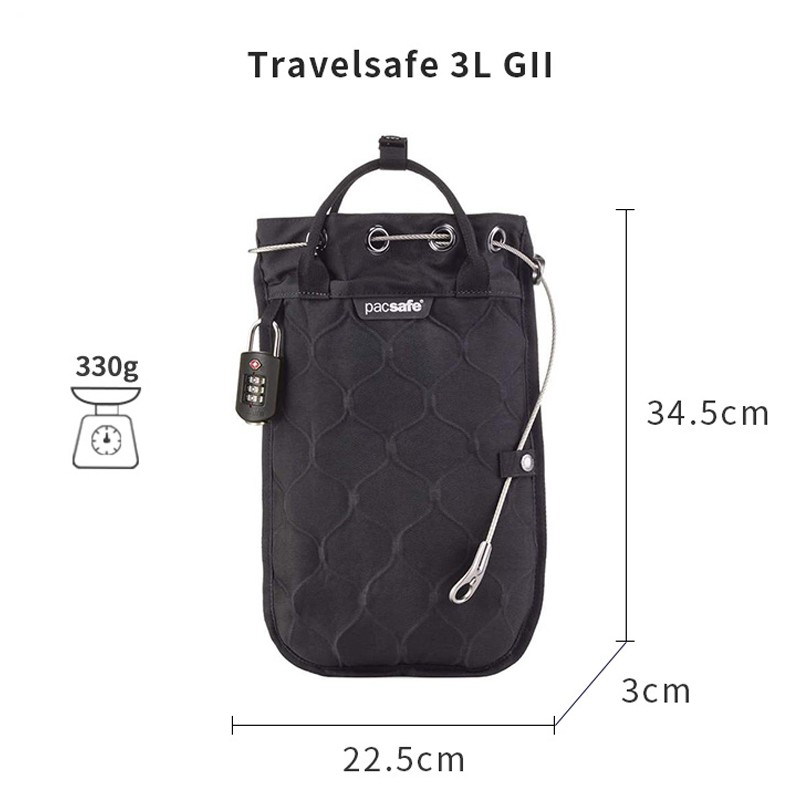 Pacsafe Travelsafe X15 Anti-Theft Portable Safe (Padlock Included