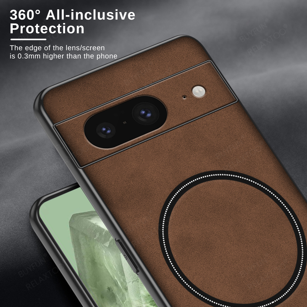 Lambskin Leather Soft Phone Case For Google Pixel 8A Google Pixel 8 Pro Pixel 7A Google Pixel 7 Pro 8 Pro Wireless Charge Shockproof Silicone Cover