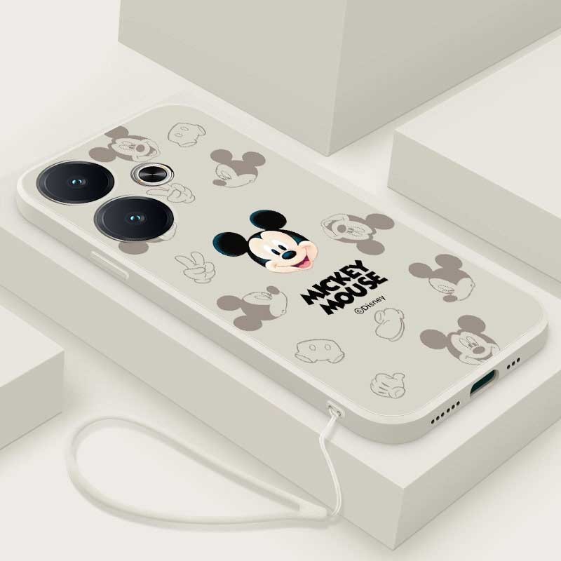 Xiaomi Redmi 13 redmi13 12 Casing Mickey Family Mobile Case Cute Mouse Silicon Liquid Rubber Cover. 