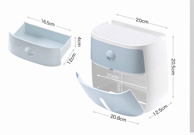 Hộp đựng giấy vệ sinh Ecoco 2 in 1 đa năng E1804 (màu ngẫu nhiên)