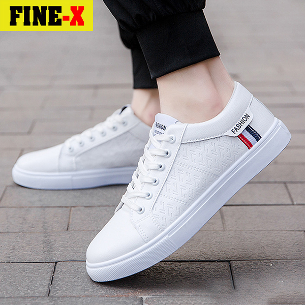 Giày nam thể thao sneaker FIN-X trắng đẹp cổ cao cho học sinh đi học đi làm cao cấp Mã GLD-1 thumbnail