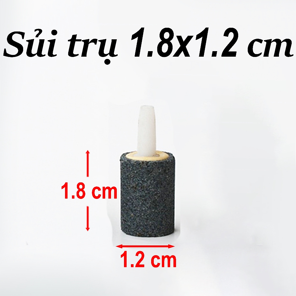 Cục đá sủi oxy hình trụ | Đầu khí oxi cho bể cá