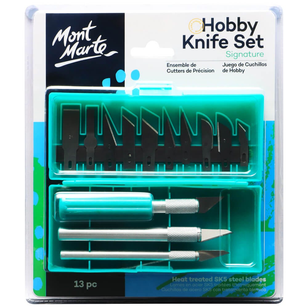 Mont Marte Hobby Knife Set SK5 Blades 13pc.
