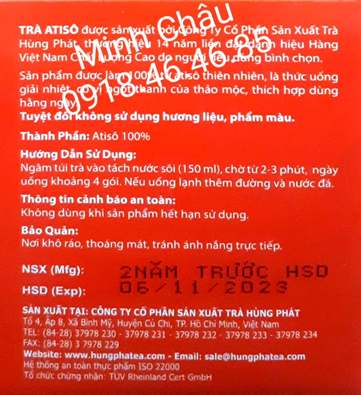 [HCM]Trà Atiso Hùng Phát