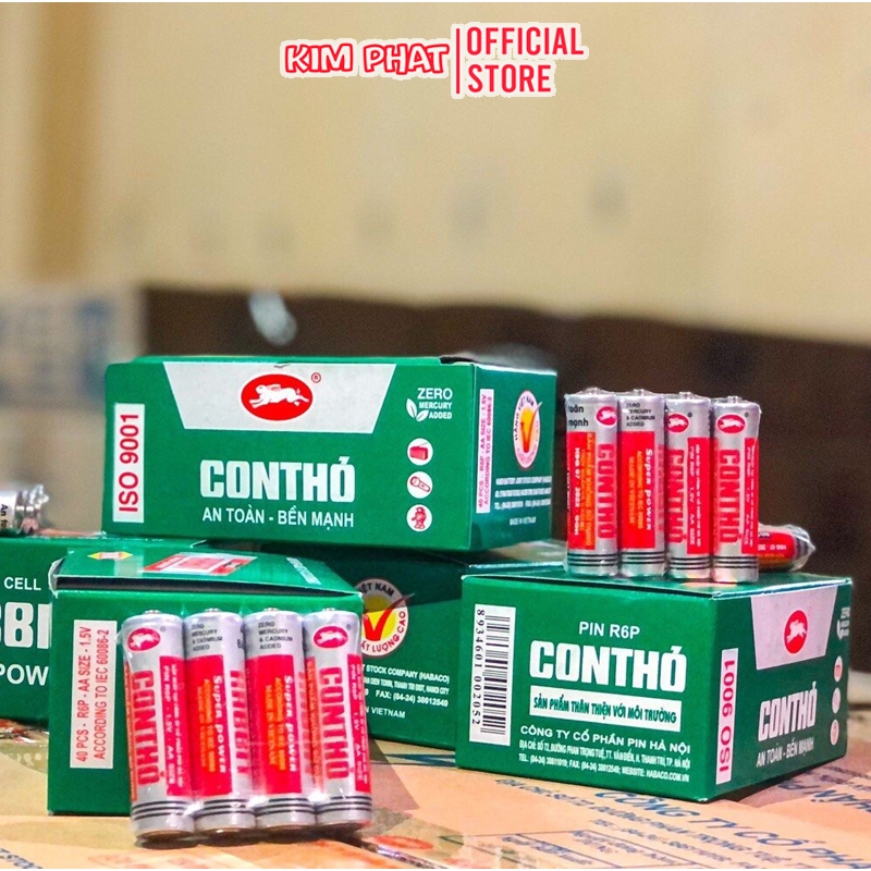 Vỉ 4 Viên Pin AA / AAA Con Thỏ Tiểu R6P, Đũa R03P