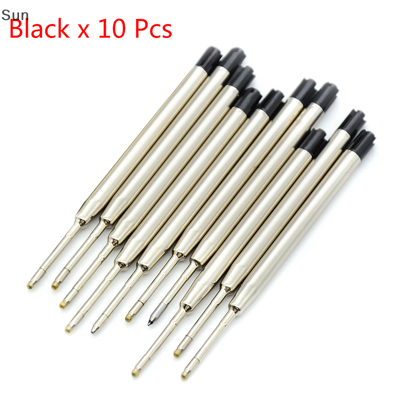 Sun 10 chiếc bút bi mực xanh kiểu Parker tiêu chuẩn 1.0mm ngòi nạp vừa