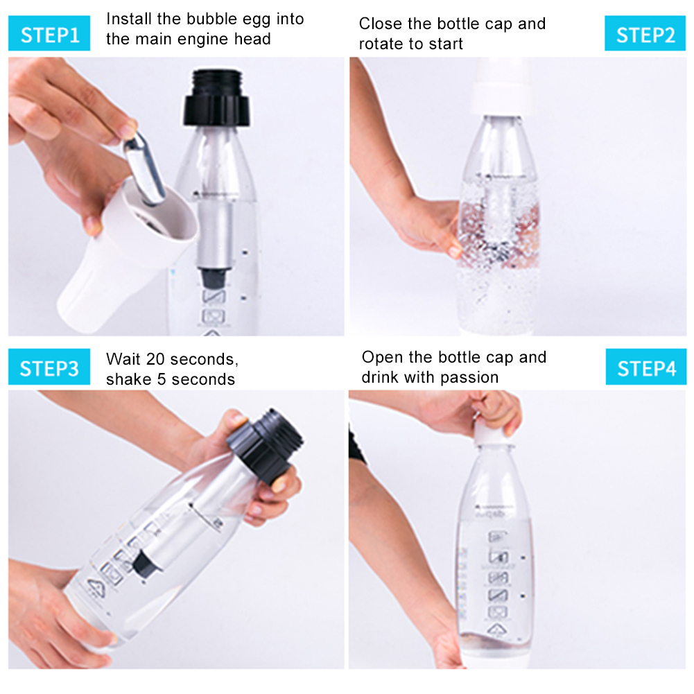 【Must-Have Accessories】 Portable Manual Bubble Water Sodas Machine Mini Carbonated Soft Drink Travel Juice Soda Sparkling Water Maker Spritzers.