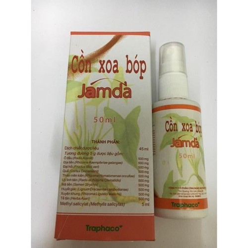 Cồn xoa bóp jamda 50ml - traphaco