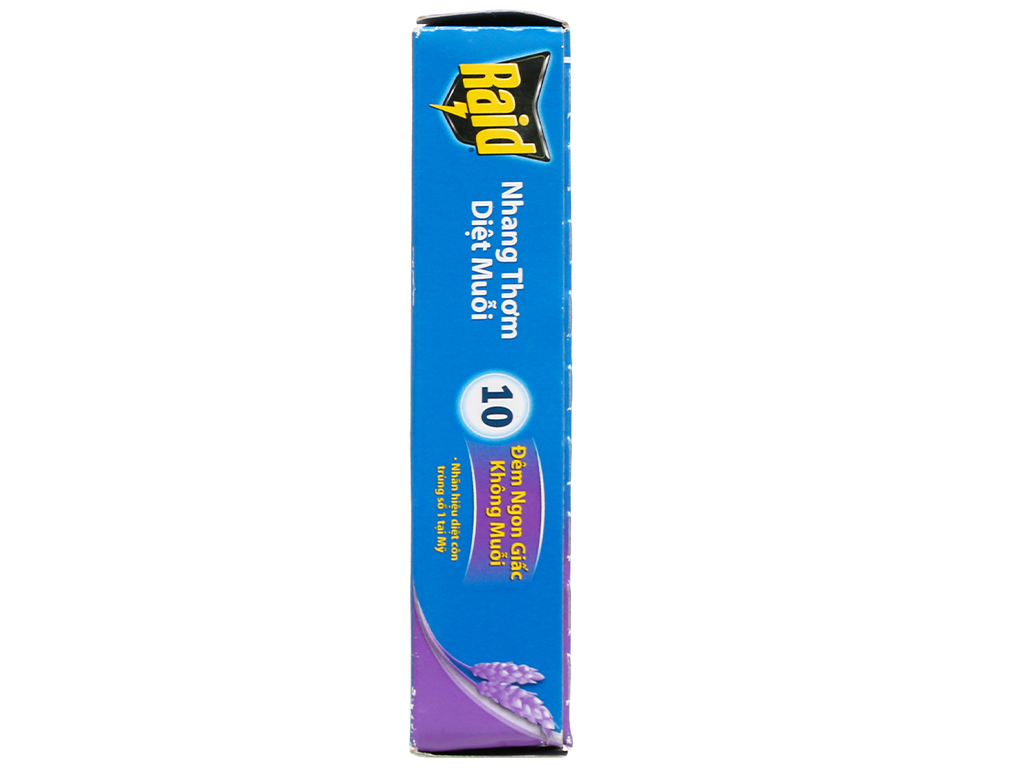 Nhang Thơm Đuổi Muỗi RAID Hương Lavender ( 1 Hộp 10 Khoanh)