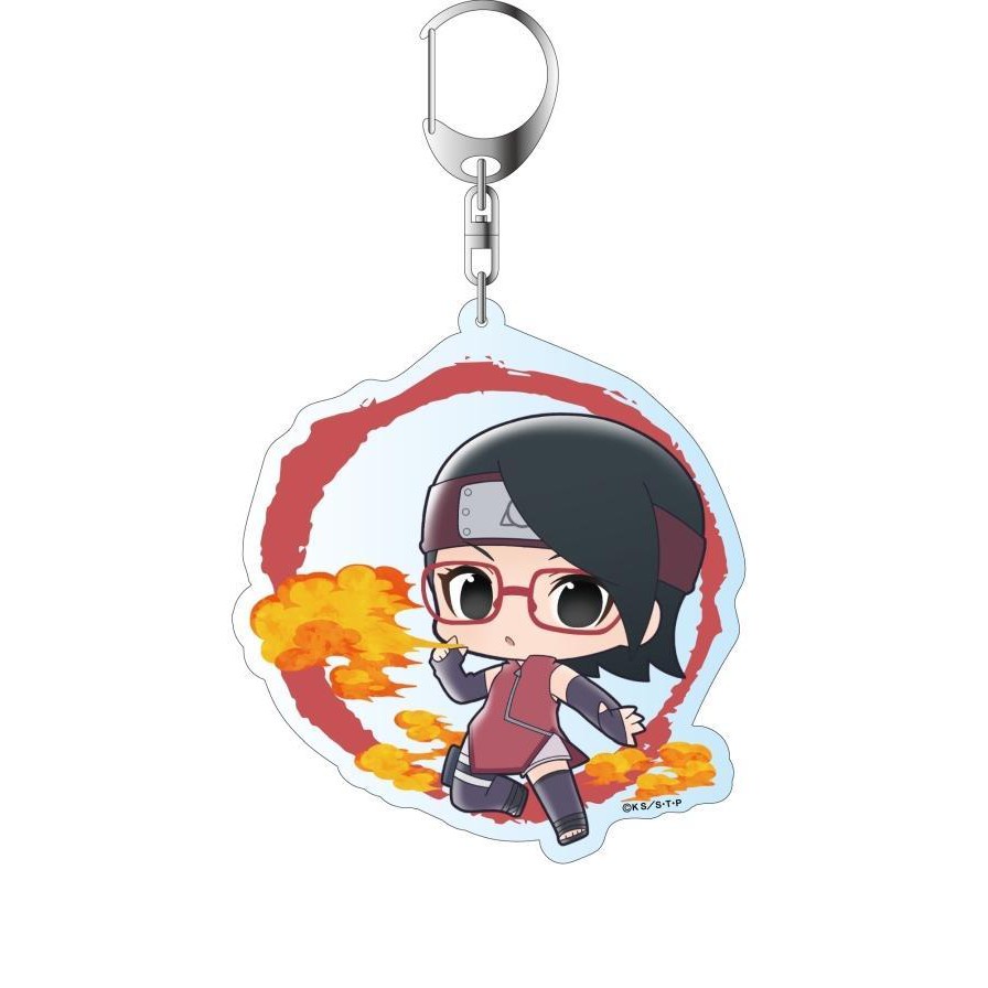 ( Mica trong acrylic) Móc khóa Boruto: Naruto Next Generations in hình anime chibi