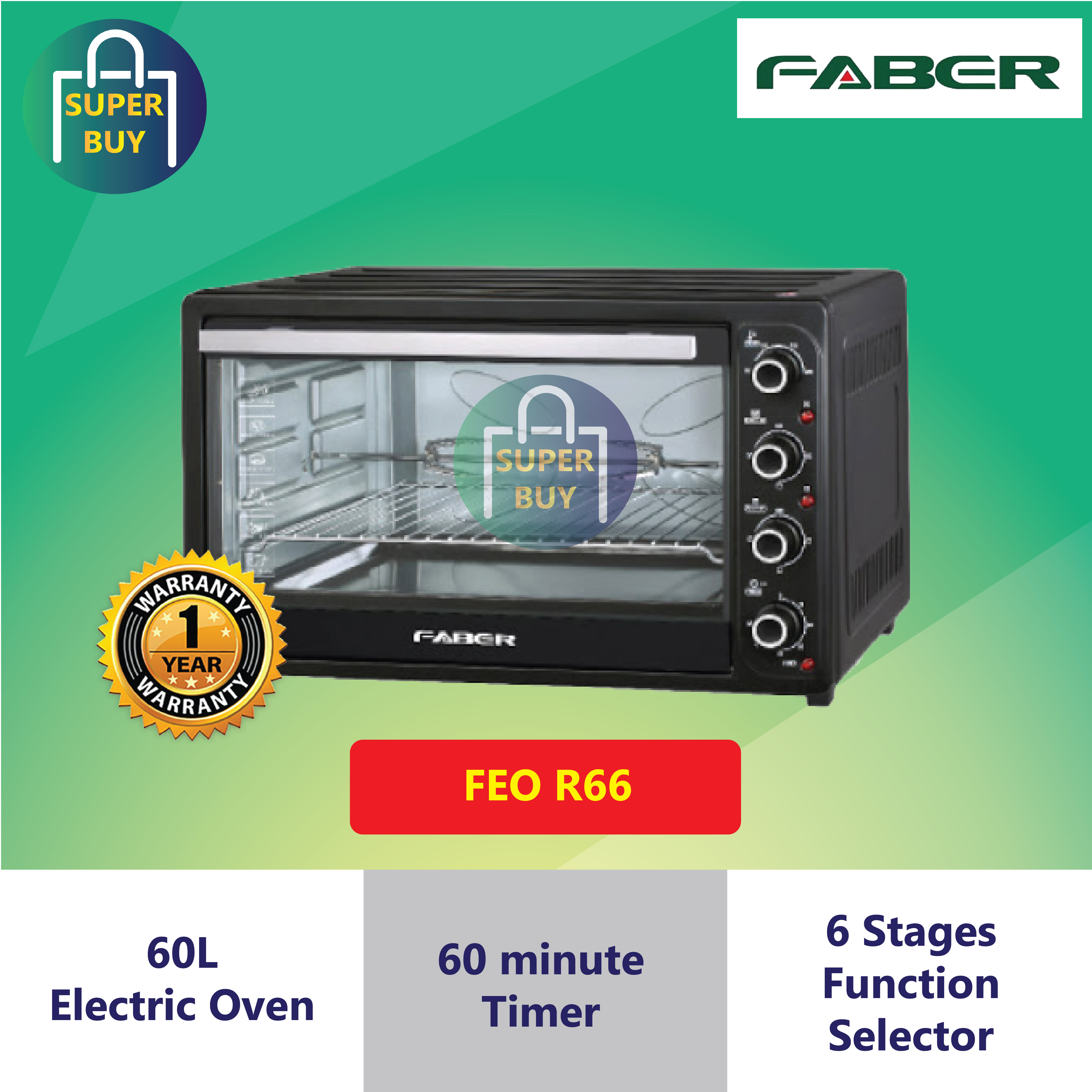 Faber FEO R66 66L Electric Oven Lazada