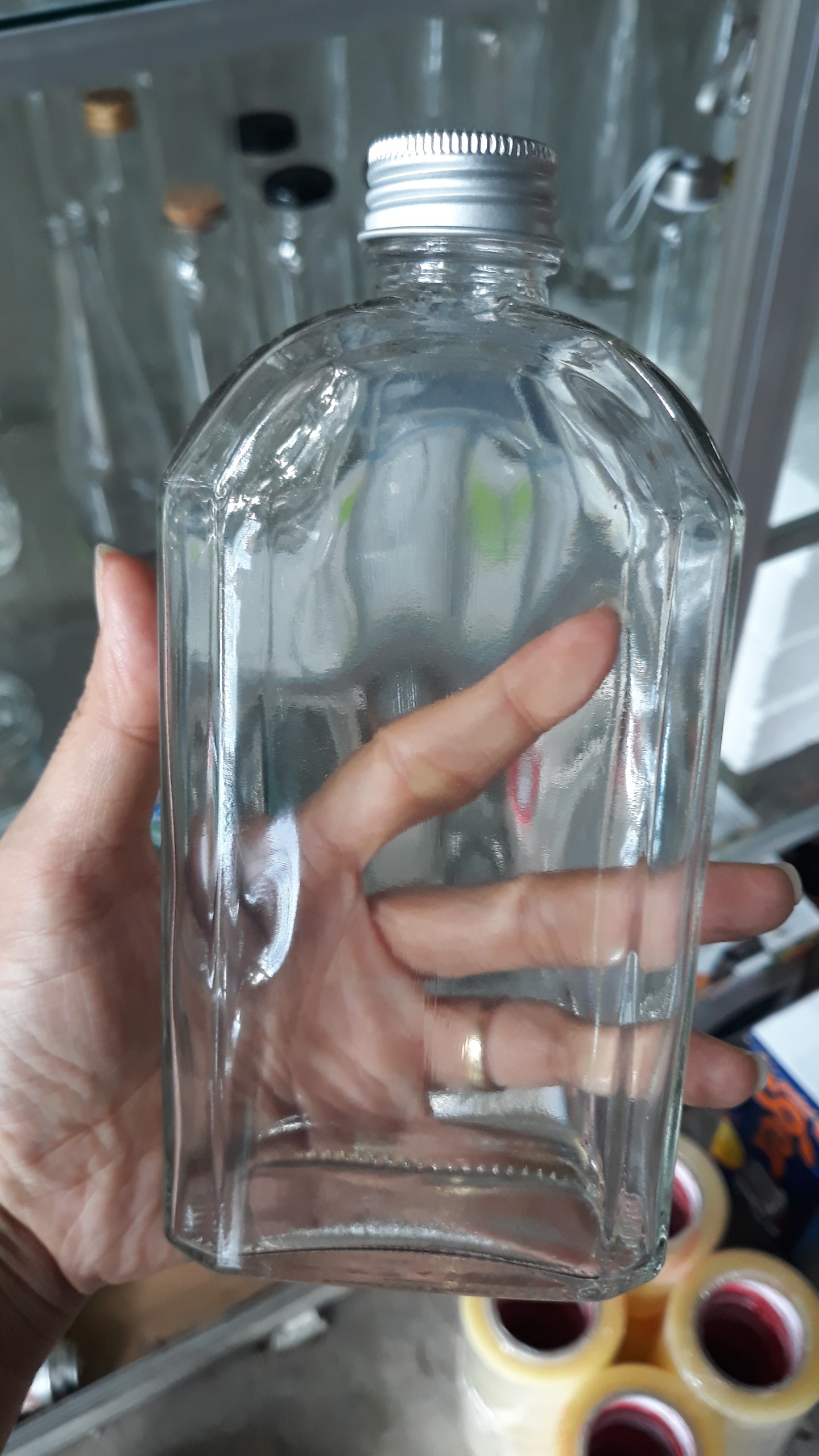 Combo 5 chai thủy tinh dẹp 250ml