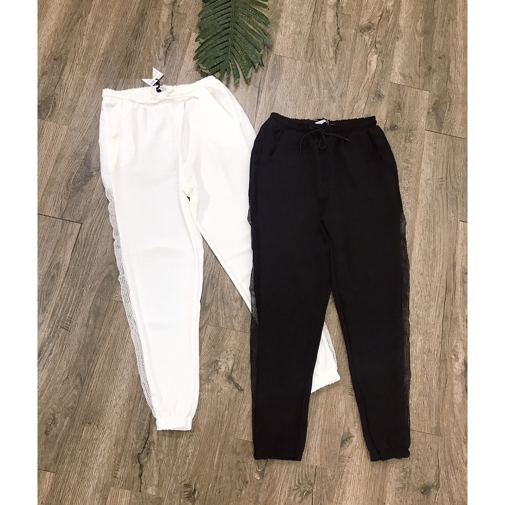 Quần jogger đũi phối lưới 2 bên siêu cá