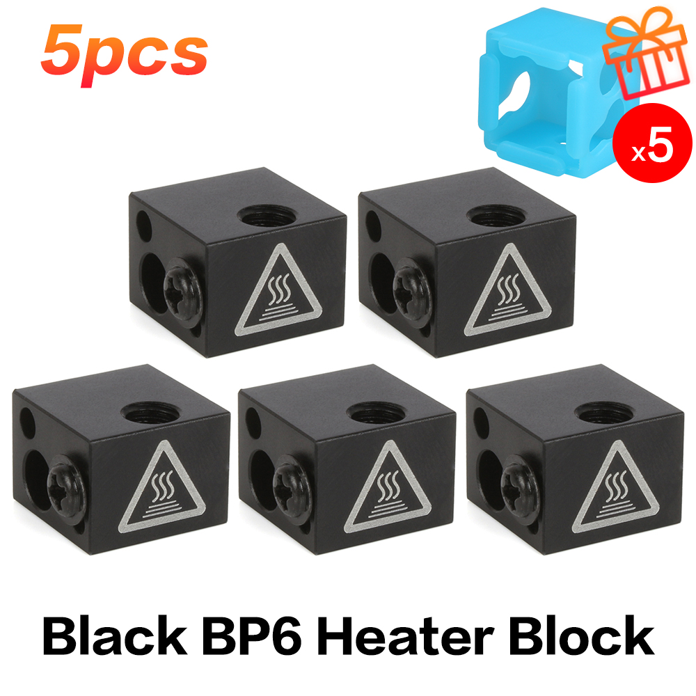 【Customer favorite】XCR 3D Printer Parts Aluminium Heater Block for E3D V6 J-head Hotend Extruder Nozzle V5 BP6 NV6 Volcano Heating Block 5/10pcs. 