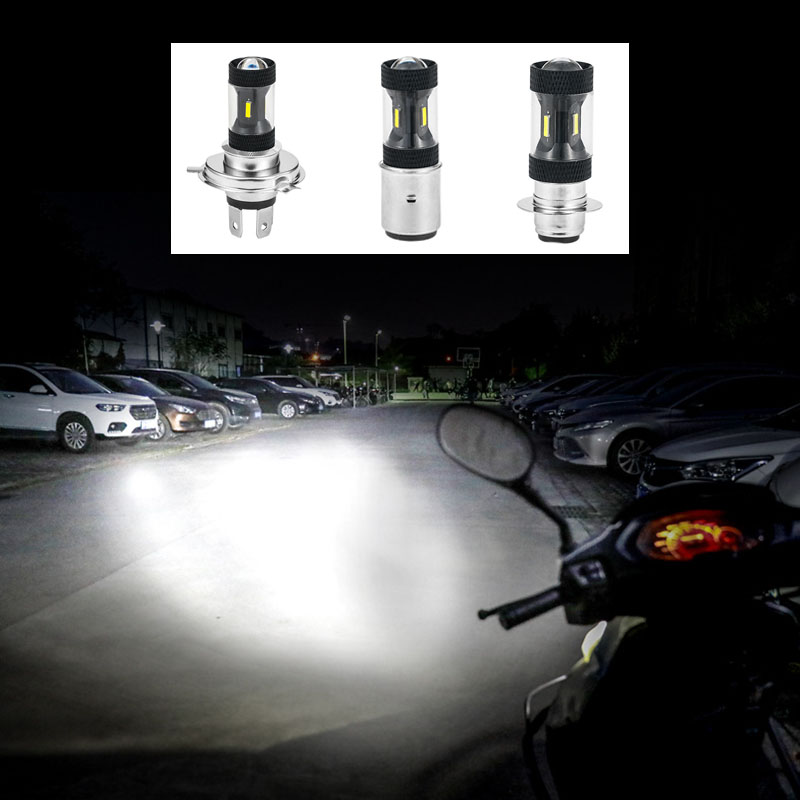 ไฟหน้า มอเตอร์ไซค์ LED โปรเจ็คเตอร์ ไฟสูง ไฟต่ำ ในหลอดเดียวกัน มี 3 ...