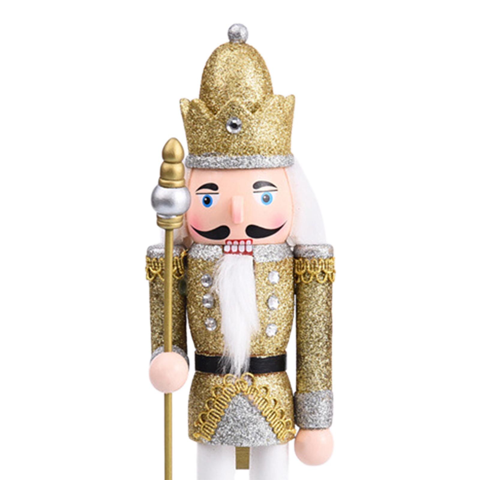 Blesiya Nutcracker Soldier Figure Decor, Christmas Nutcracker Figures, Xmas Nutcracker, Wooden Nutcracker for Kids Gifts Party Decor