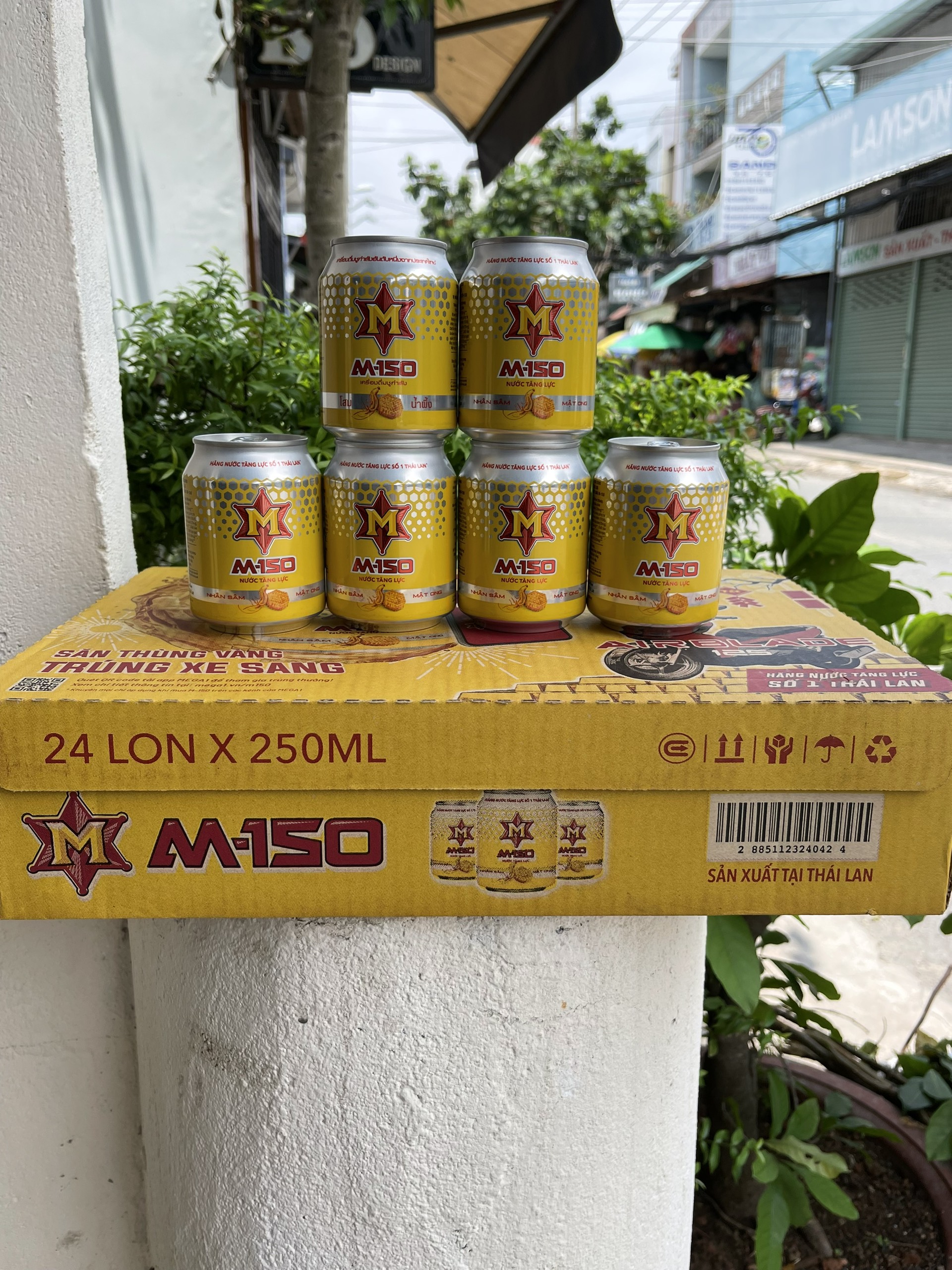 THÙNG 24 lon NƯỚC TĂNG LỰC M-150 250ML