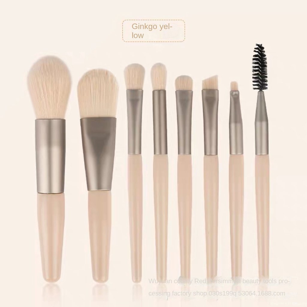 Set 8 Cọ Trang Điểm Mini Màu Macaron Dễ Mang Theo