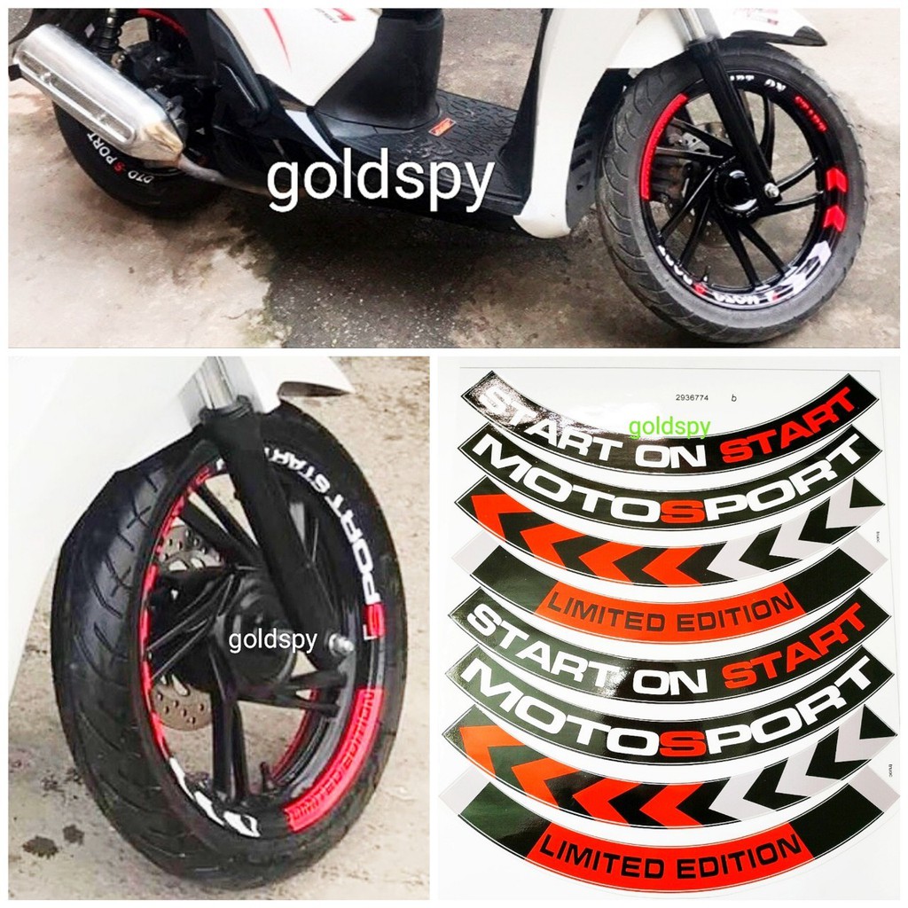 Tem dán vành dán mâm xe máy - tem decal moto sport