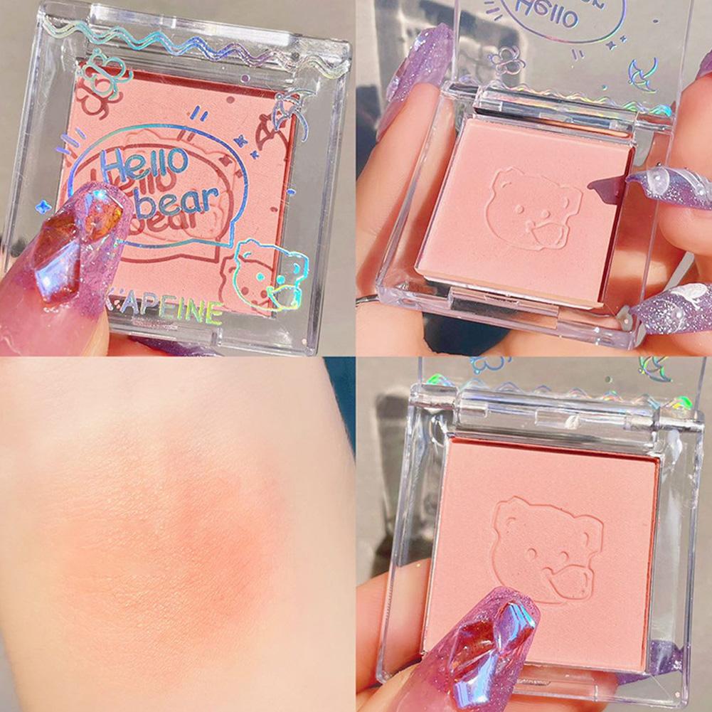 Capel Bear Monochrome Blush Waterproof Long-lasting Natural Matte Blush Face Makeup