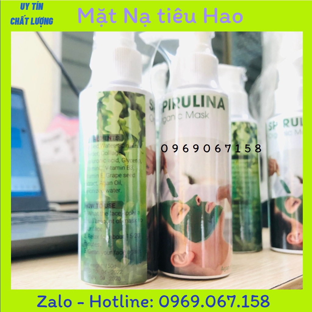 Mặt nạ tảo xoắn  sủi bọt thải độc da Spirullina