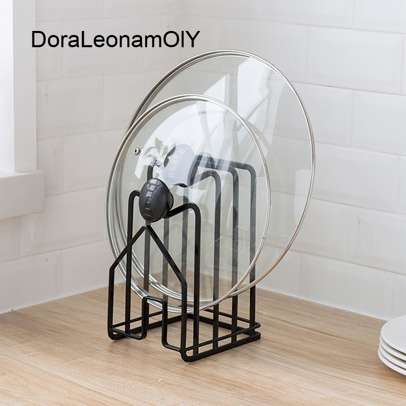 Iron Metal Block Multi Cutting Board Rack Tower Drying Stand Pot Lid Cover Holder Book Shelf Magazine Rack