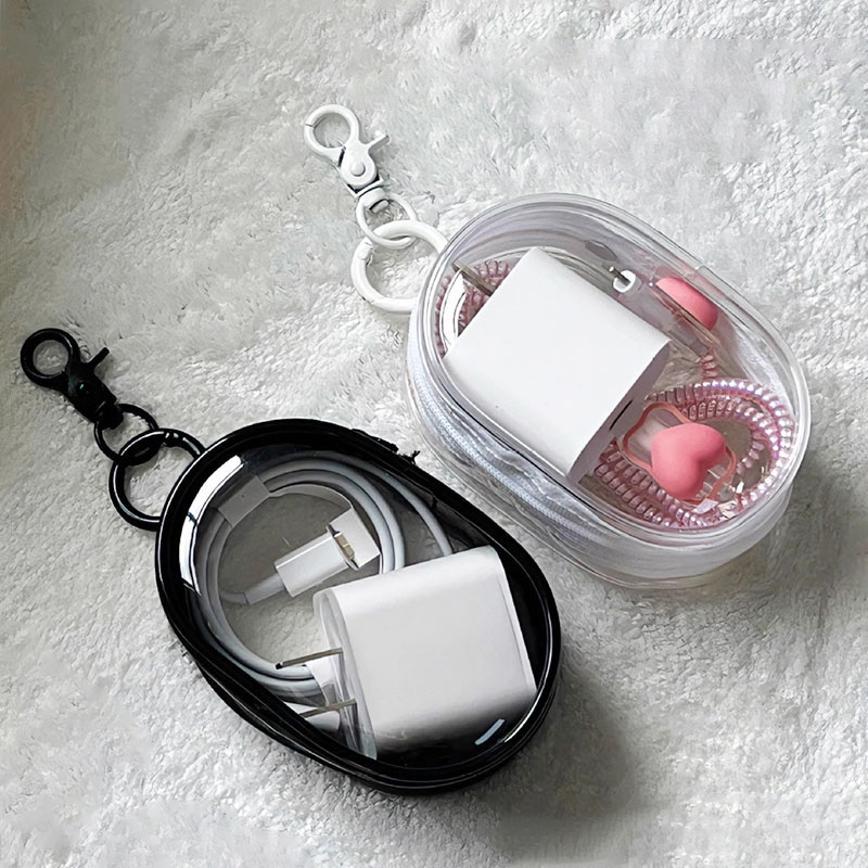 Jewelry Organizer Transparent Storage Box Pouch Mystery Box Storage Pouch Cute Doll Bag With Keychain Dustproof Case BRYT. 