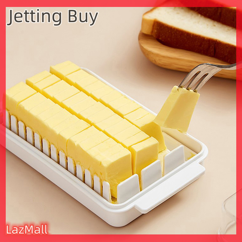 【Jettingbuy】 Flash Sale Kitchen Butter Dish Box Holder Tray With Lid Cheese Board Storage Container