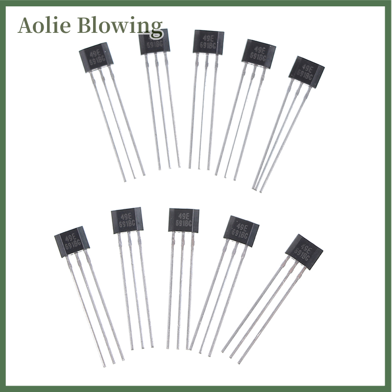 Aolie 10pcs hall element 49e oh49e ss49e linear sensor hall sensor
