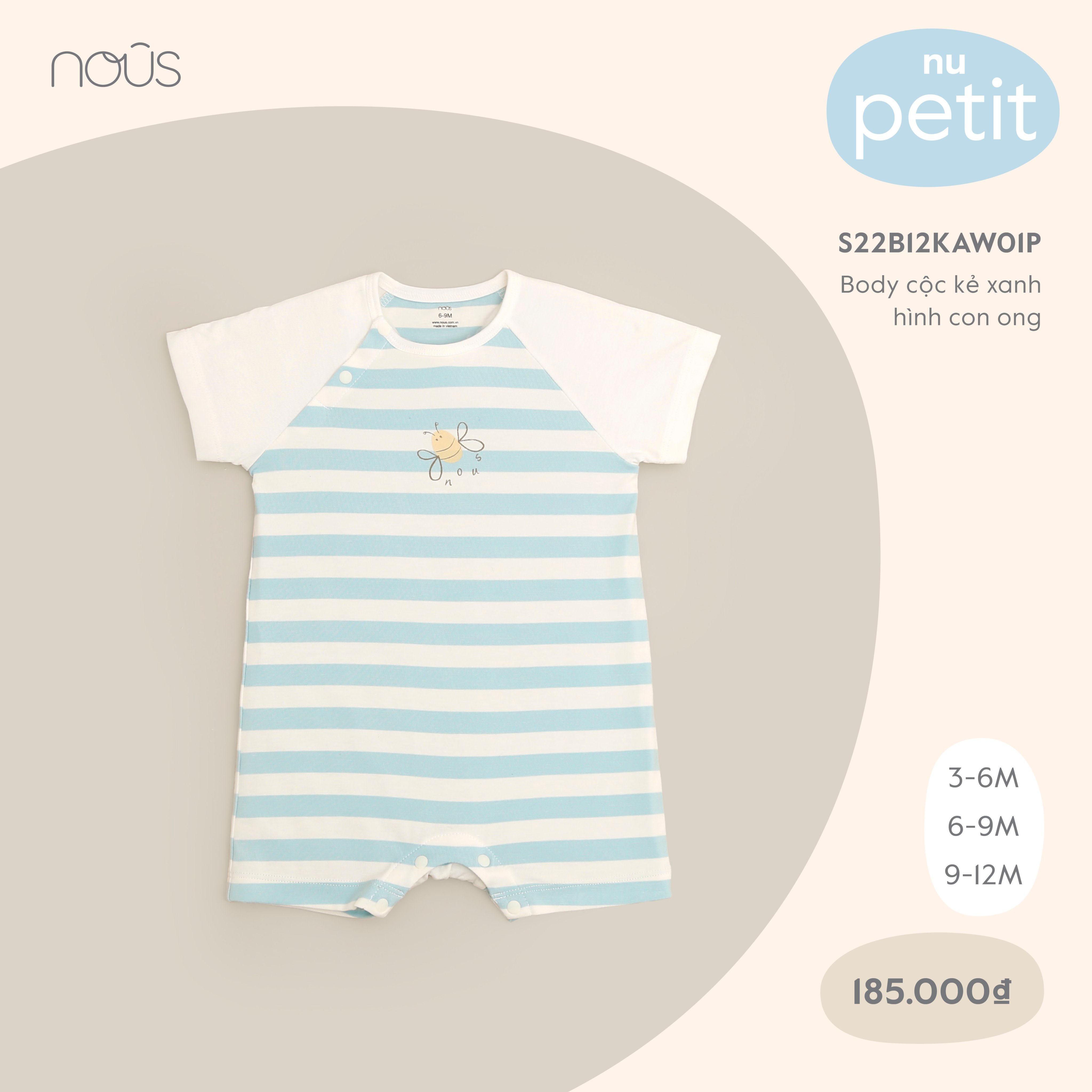 Bộ body NOUS Petit 3m - 12m