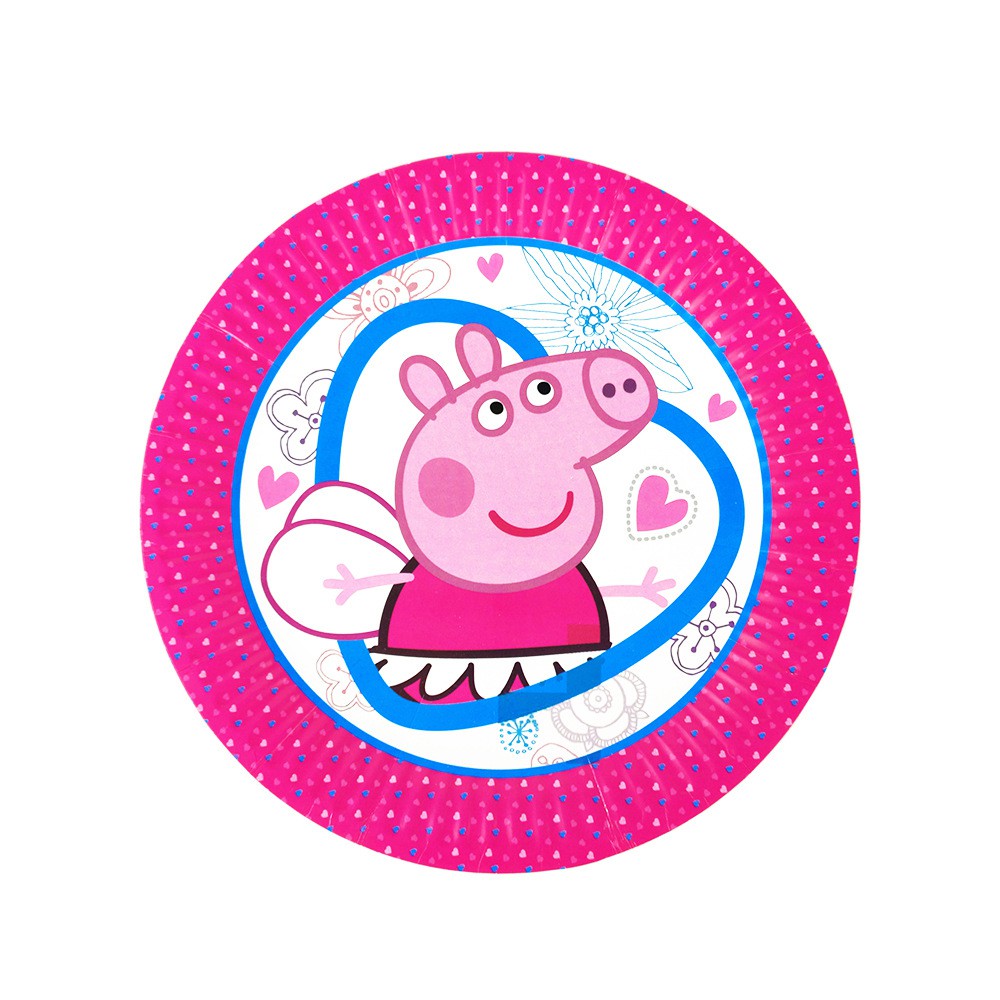 Readystock cartoon peppa pig theme disposable tablew set birthday need ...