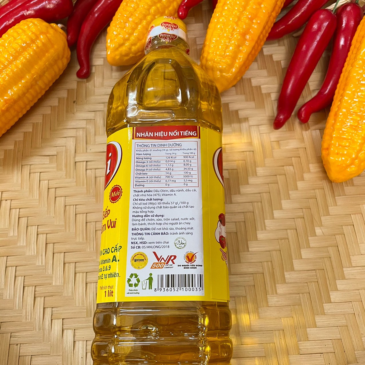 DẦU ĂN CAO CẤP HAPPY KOKI 1LÍT