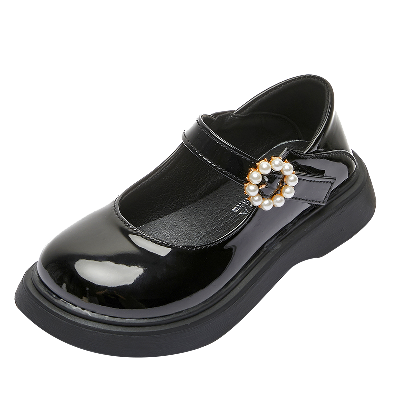 Ready StockChildren Leather Shoes Pearl Buckle Mary Jane Shoes for